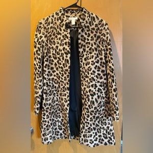 H&M leopard print coat